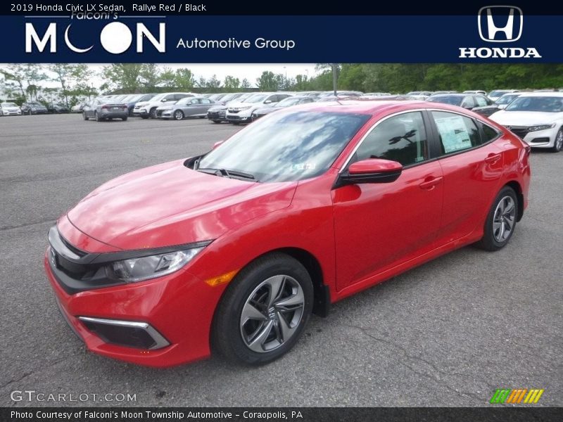 Rallye Red / Black 2019 Honda Civic LX Sedan