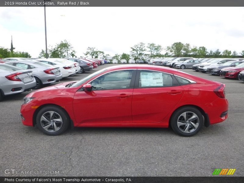 Rallye Red / Black 2019 Honda Civic LX Sedan