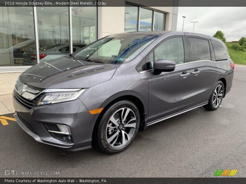 Modern Steel Metallic / Gray 2019 Honda Odyssey Elite