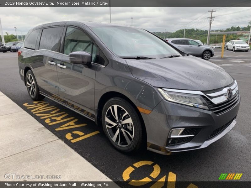 Modern Steel Metallic / Gray 2019 Honda Odyssey Elite