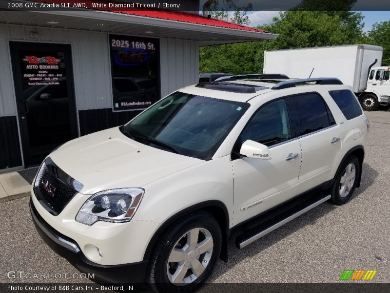 White Diamond Tricoat / Ebony 2008 GMC Acadia SLT AWD
