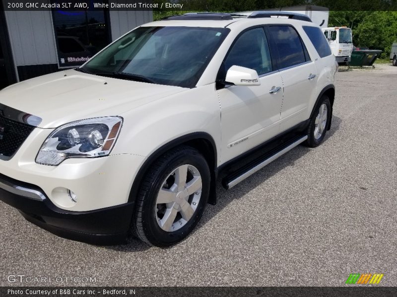White Diamond Tricoat / Ebony 2008 GMC Acadia SLT AWD