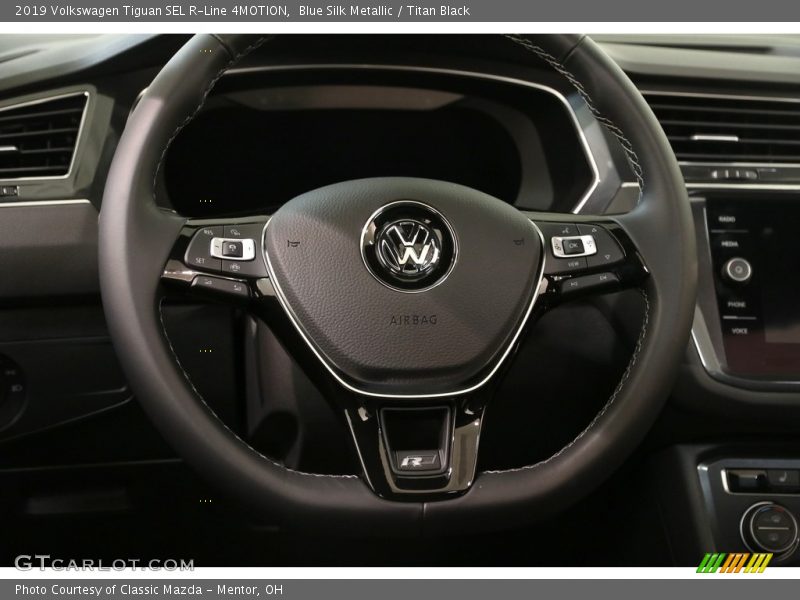 Blue Silk Metallic / Titan Black 2019 Volkswagen Tiguan SEL R-Line 4MOTION