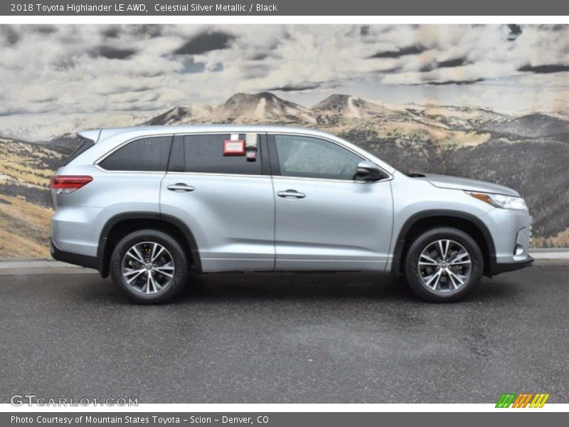 Celestial Silver Metallic / Black 2018 Toyota Highlander LE AWD