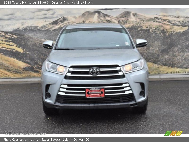 Celestial Silver Metallic / Black 2018 Toyota Highlander LE AWD