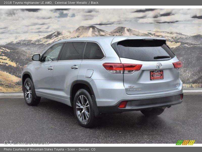 Celestial Silver Metallic / Black 2018 Toyota Highlander LE AWD