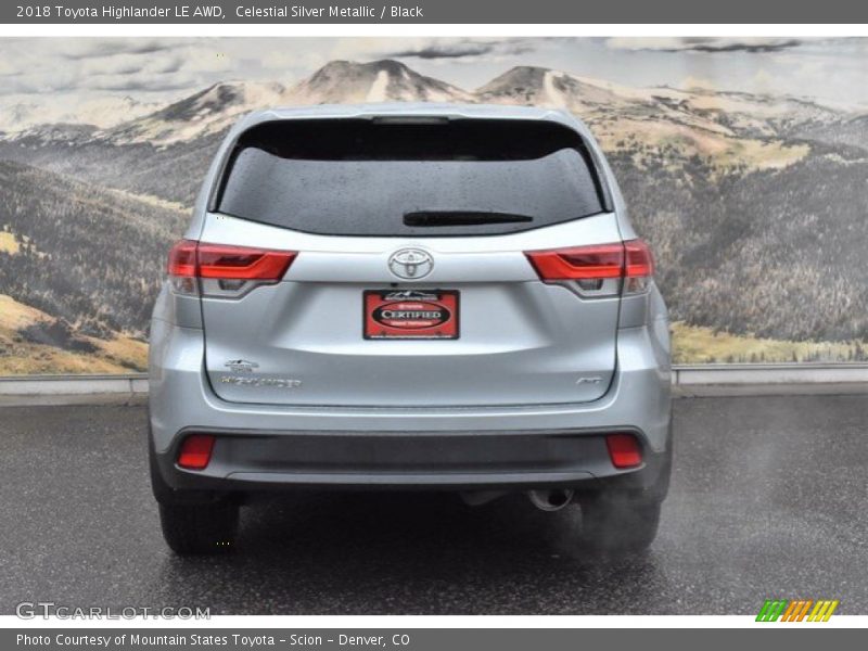 Celestial Silver Metallic / Black 2018 Toyota Highlander LE AWD