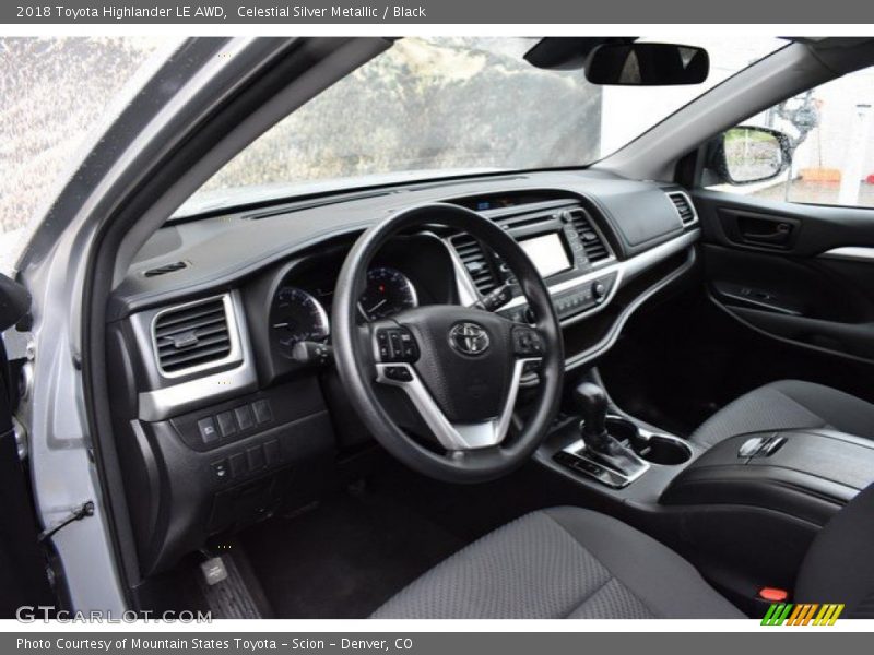 Celestial Silver Metallic / Black 2018 Toyota Highlander LE AWD