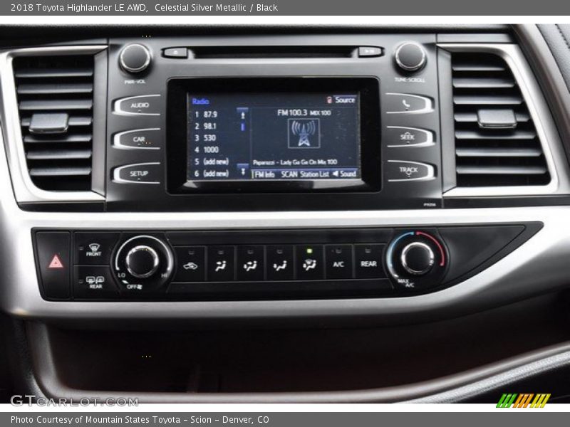 Celestial Silver Metallic / Black 2018 Toyota Highlander LE AWD
