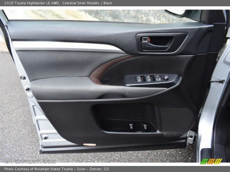 Celestial Silver Metallic / Black 2018 Toyota Highlander LE AWD