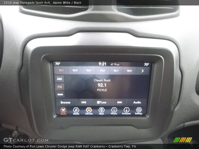 Alpine White / Black 2019 Jeep Renegade Sport 4x4