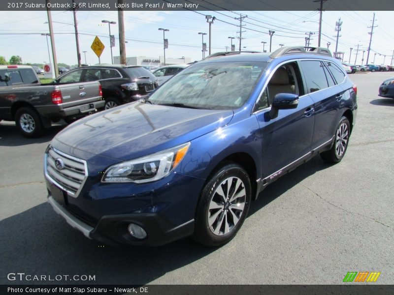 Lapis Blue Pearl / Warm Ivory 2017 Subaru Outback 3.6R Limited