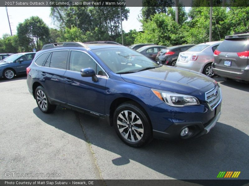 Lapis Blue Pearl / Warm Ivory 2017 Subaru Outback 3.6R Limited