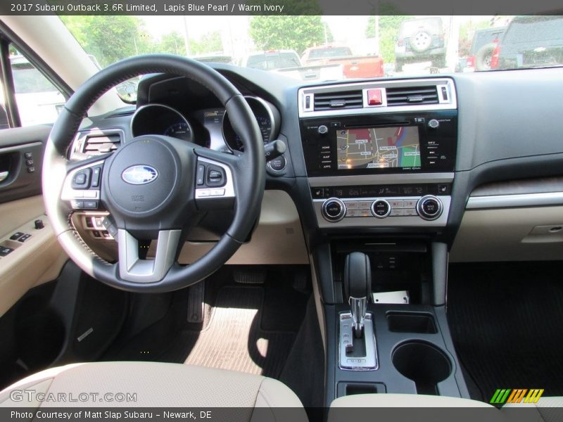 Lapis Blue Pearl / Warm Ivory 2017 Subaru Outback 3.6R Limited