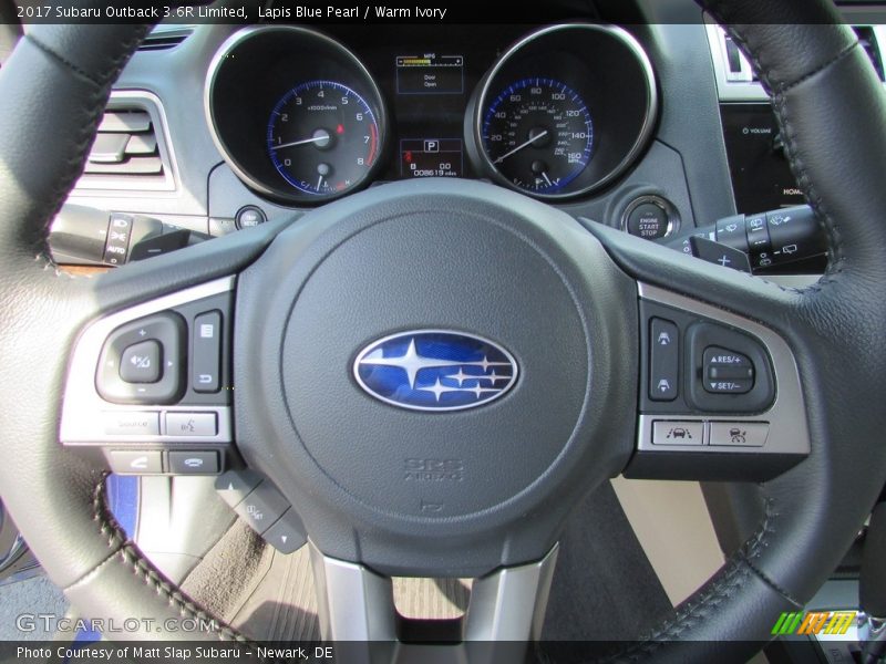 Lapis Blue Pearl / Warm Ivory 2017 Subaru Outback 3.6R Limited