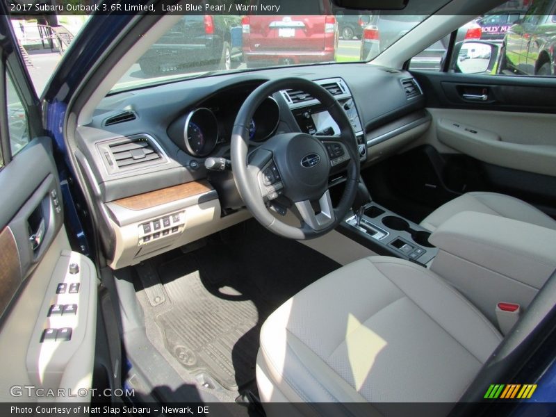 Lapis Blue Pearl / Warm Ivory 2017 Subaru Outback 3.6R Limited