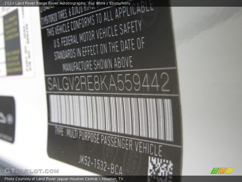 Fuji White / Ebony/Ivory 2019 Land Rover Range Rover Autobiography