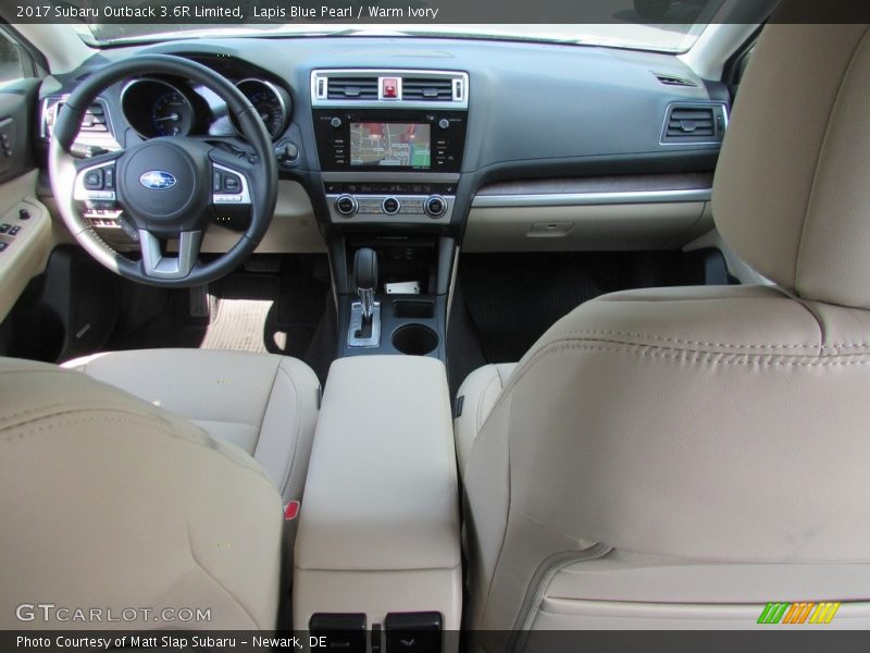Lapis Blue Pearl / Warm Ivory 2017 Subaru Outback 3.6R Limited