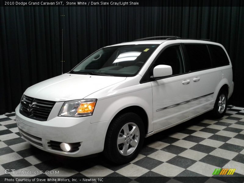 Stone White / Dark Slate Gray/Light Shale 2010 Dodge Grand Caravan SXT