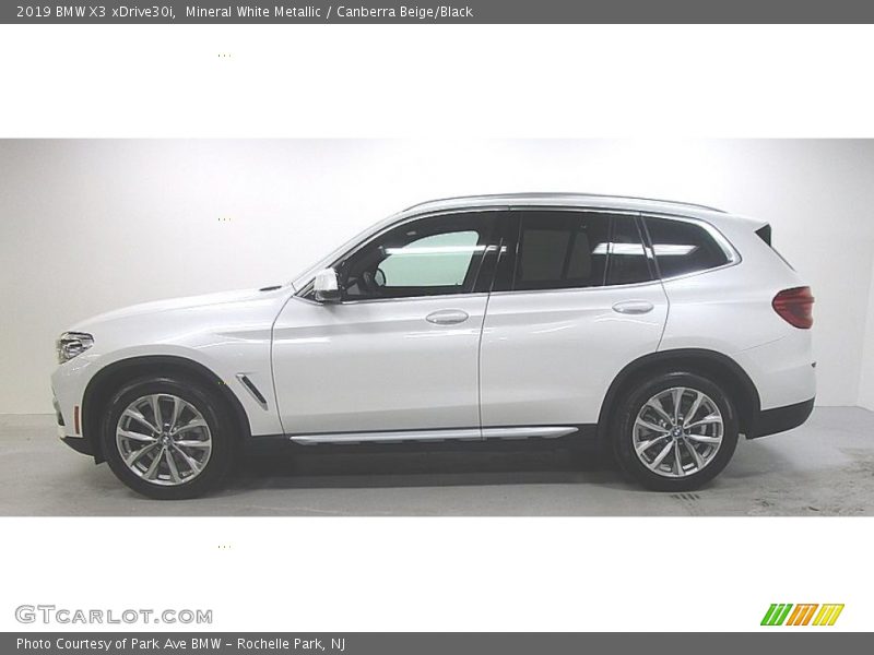 Mineral White Metallic / Canberra Beige/Black 2019 BMW X3 xDrive30i