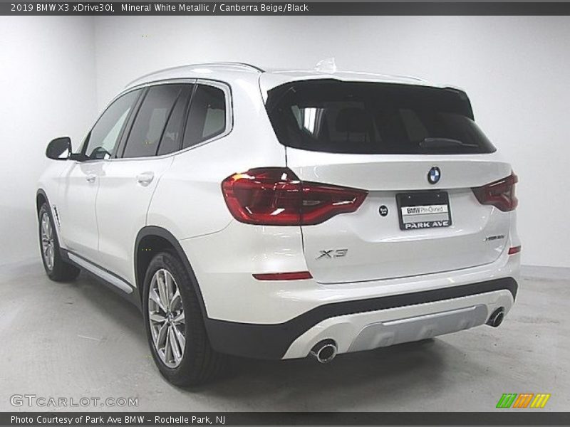 Mineral White Metallic / Canberra Beige/Black 2019 BMW X3 xDrive30i