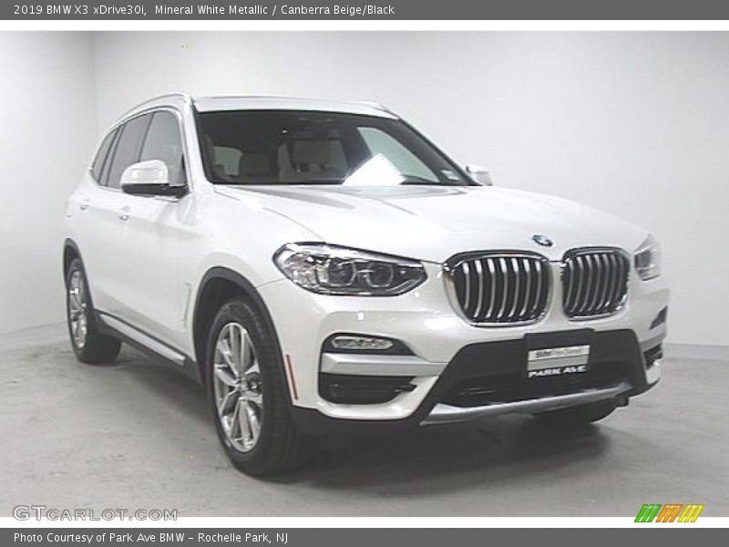 Mineral White Metallic / Canberra Beige/Black 2019 BMW X3 xDrive30i