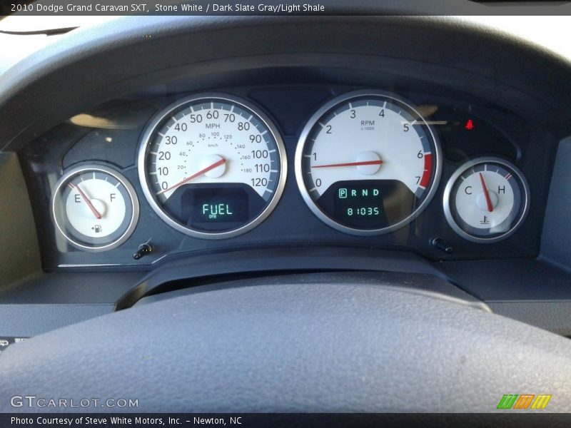 Stone White / Dark Slate Gray/Light Shale 2010 Dodge Grand Caravan SXT