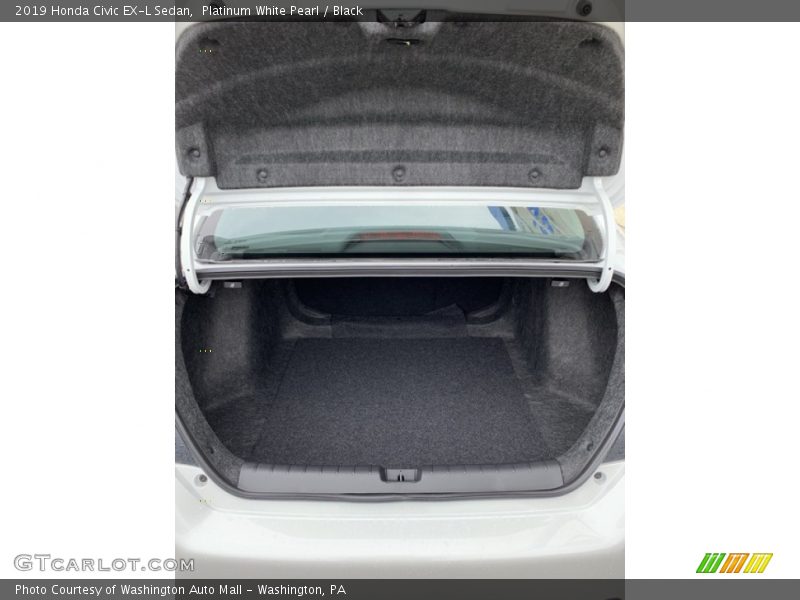 Platinum White Pearl / Black 2019 Honda Civic EX-L Sedan