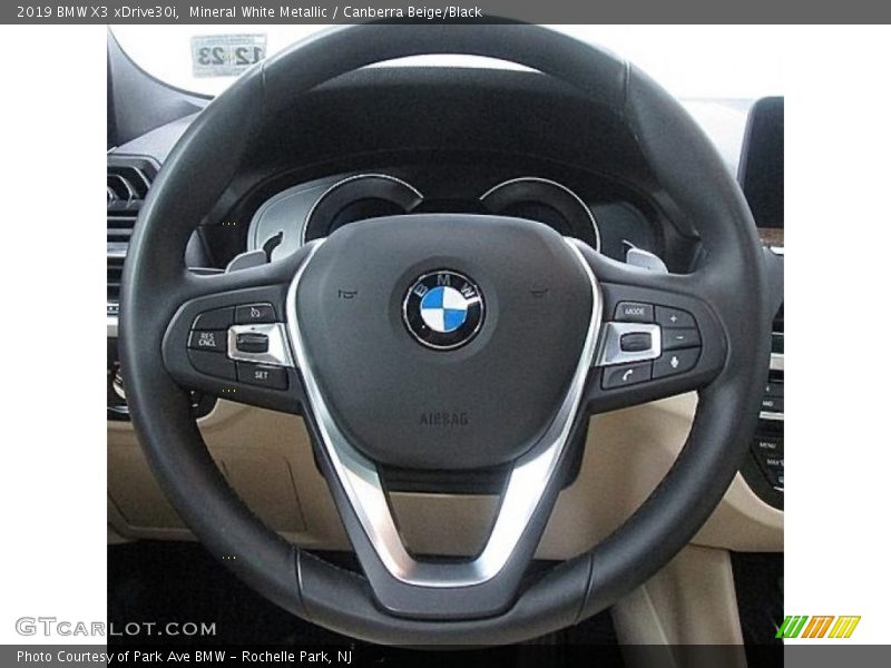 Mineral White Metallic / Canberra Beige/Black 2019 BMW X3 xDrive30i