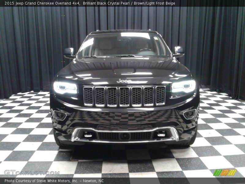 Brilliant Black Crystal Pearl / Brown/Light Frost Beige 2015 Jeep Grand Cherokee Overland 4x4