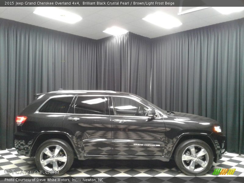 Brilliant Black Crystal Pearl / Brown/Light Frost Beige 2015 Jeep Grand Cherokee Overland 4x4