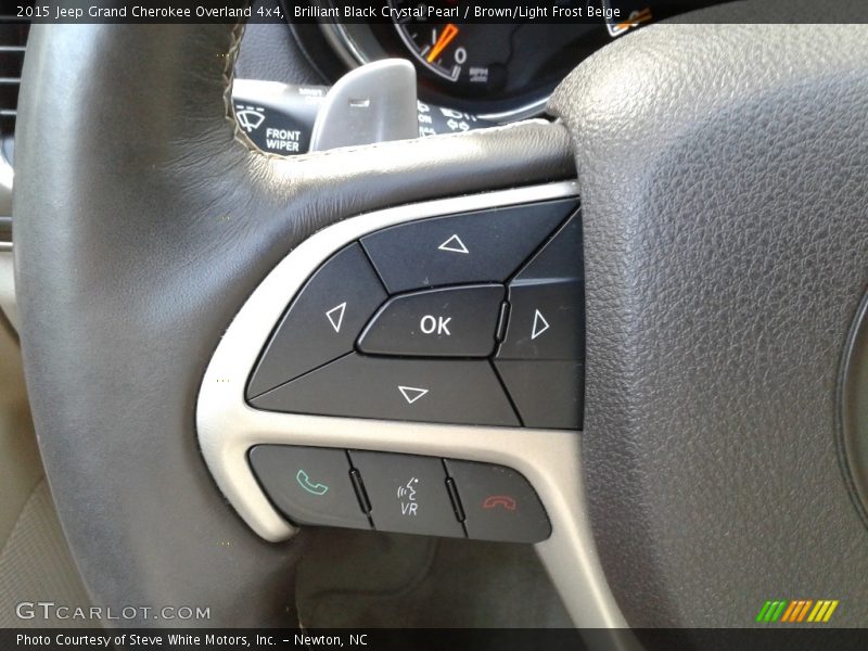 Brilliant Black Crystal Pearl / Brown/Light Frost Beige 2015 Jeep Grand Cherokee Overland 4x4
