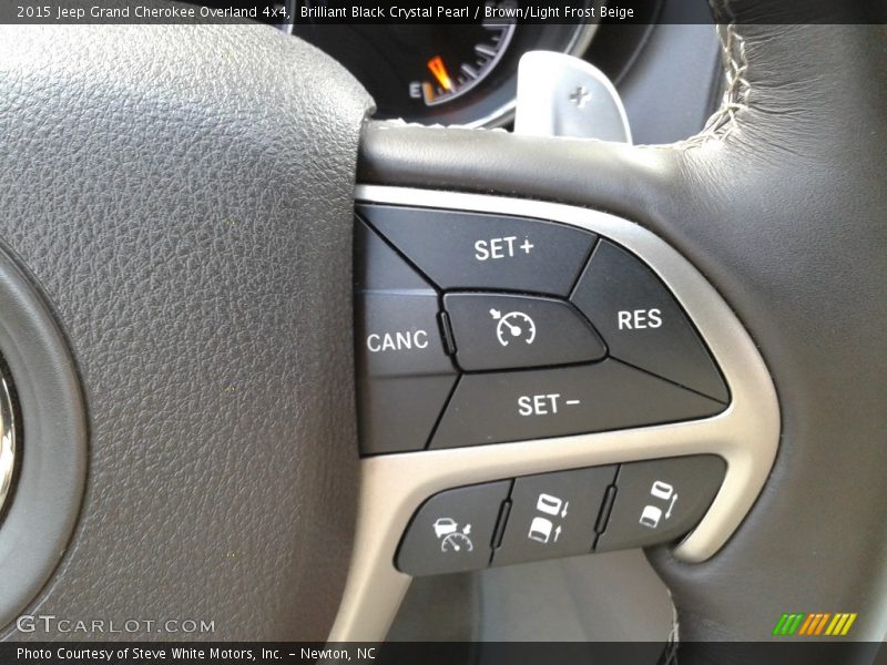 Brilliant Black Crystal Pearl / Brown/Light Frost Beige 2015 Jeep Grand Cherokee Overland 4x4