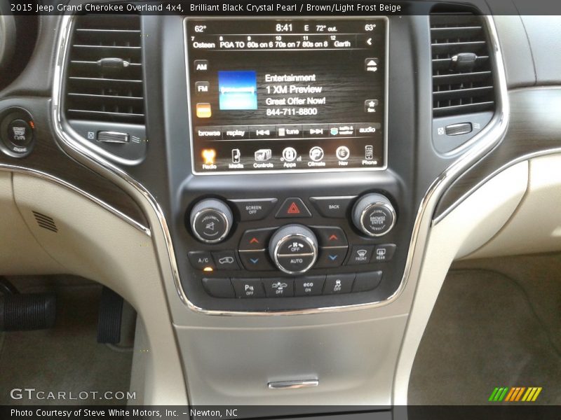 Brilliant Black Crystal Pearl / Brown/Light Frost Beige 2015 Jeep Grand Cherokee Overland 4x4