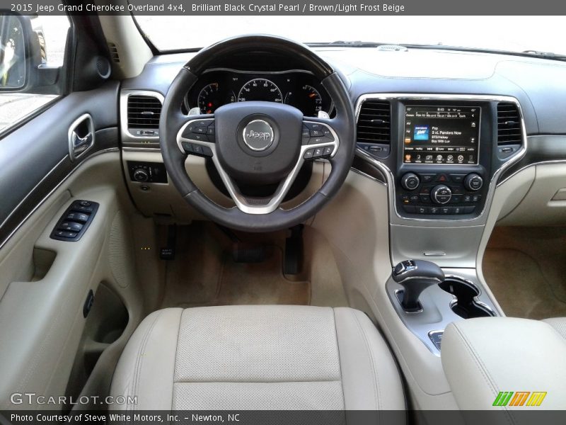 Brilliant Black Crystal Pearl / Brown/Light Frost Beige 2015 Jeep Grand Cherokee Overland 4x4