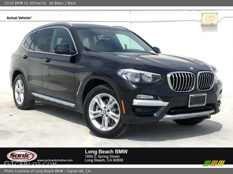 Jet Black / Black 2019 BMW X3 sDrive30i