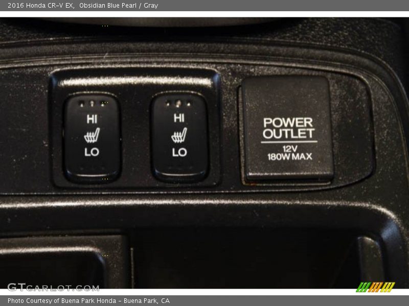 Obsidian Blue Pearl / Gray 2016 Honda CR-V EX