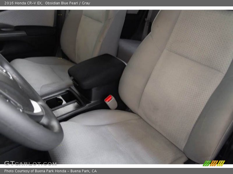 Obsidian Blue Pearl / Gray 2016 Honda CR-V EX