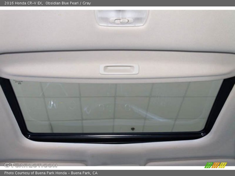 Obsidian Blue Pearl / Gray 2016 Honda CR-V EX