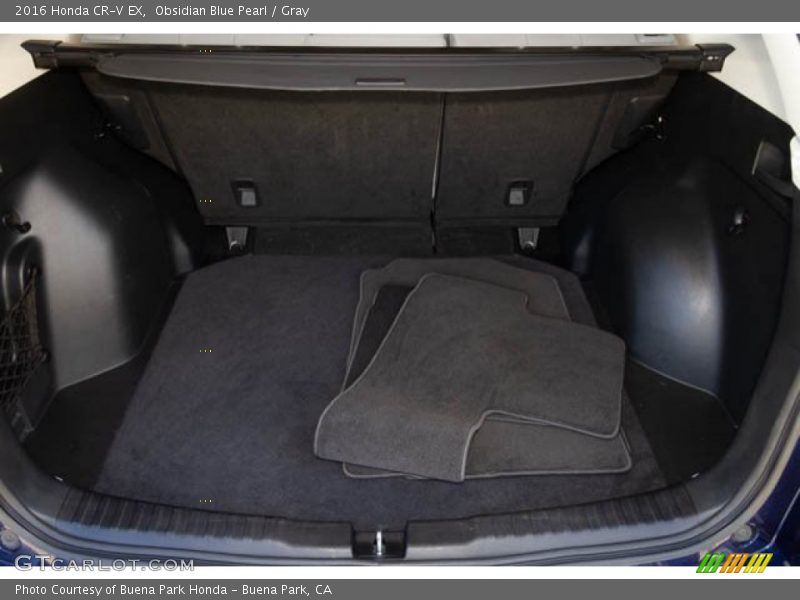 Obsidian Blue Pearl / Gray 2016 Honda CR-V EX
