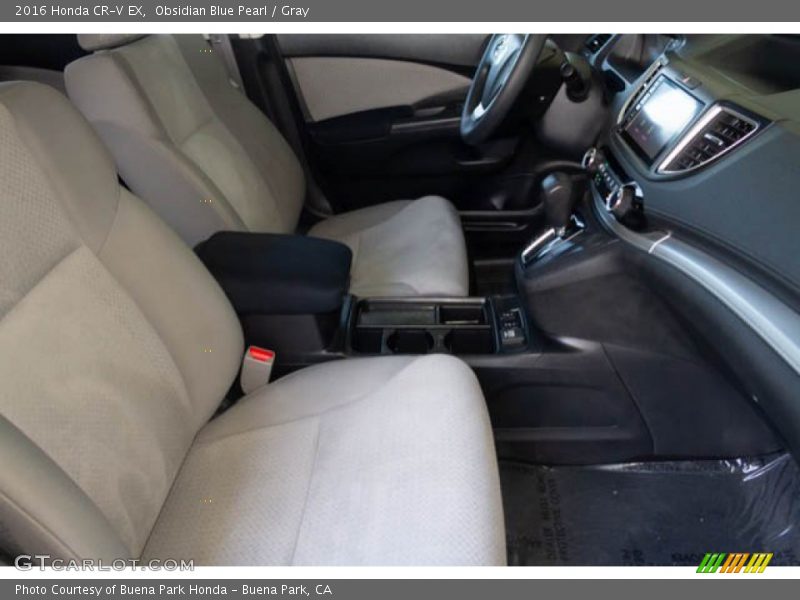 Obsidian Blue Pearl / Gray 2016 Honda CR-V EX