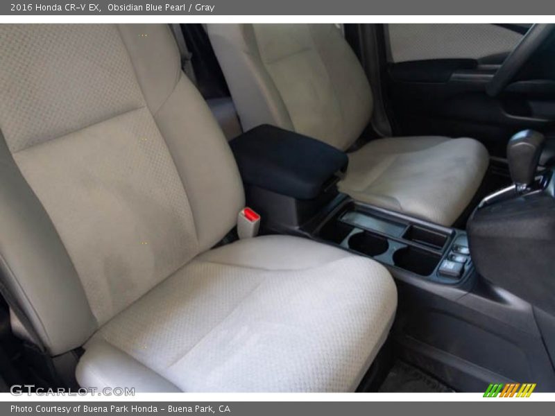 Obsidian Blue Pearl / Gray 2016 Honda CR-V EX