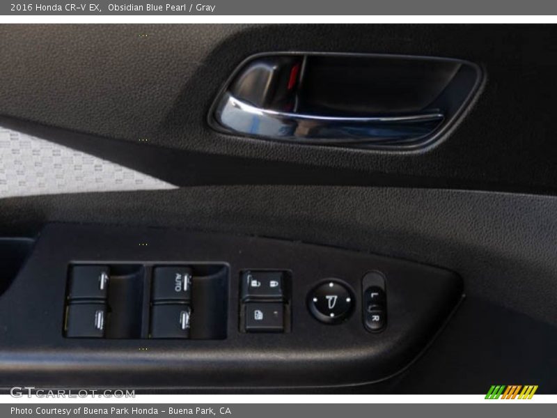 Obsidian Blue Pearl / Gray 2016 Honda CR-V EX