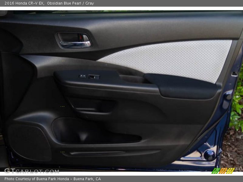 Obsidian Blue Pearl / Gray 2016 Honda CR-V EX