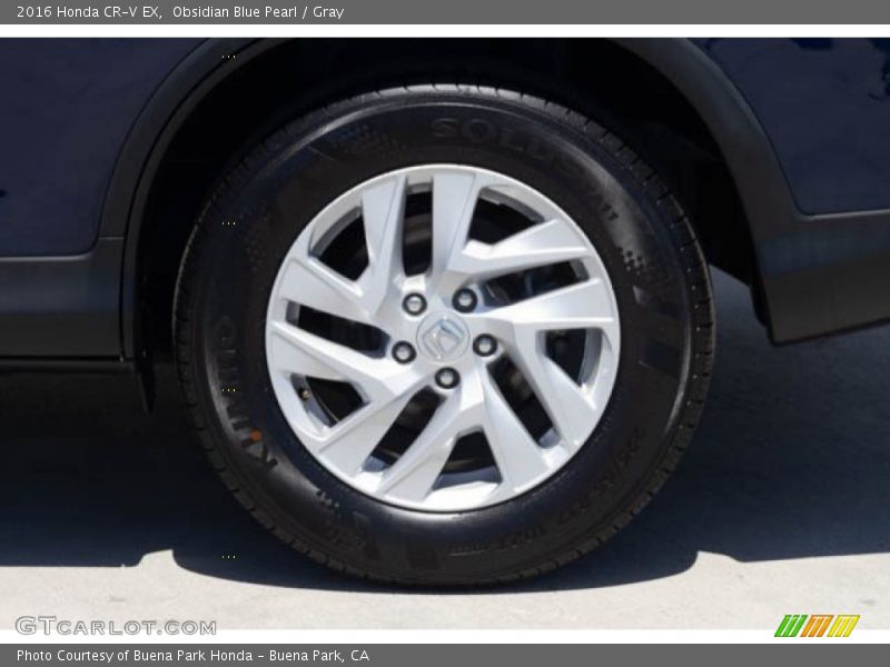 Obsidian Blue Pearl / Gray 2016 Honda CR-V EX