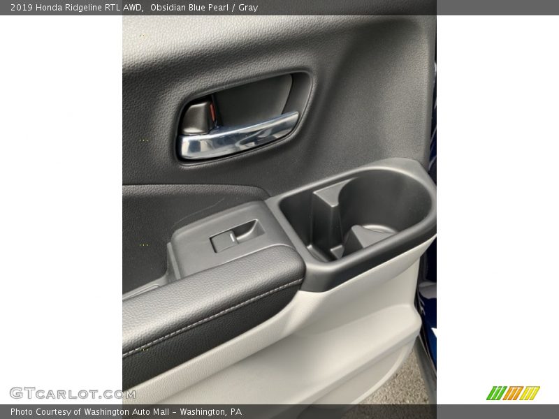 Obsidian Blue Pearl / Gray 2019 Honda Ridgeline RTL AWD