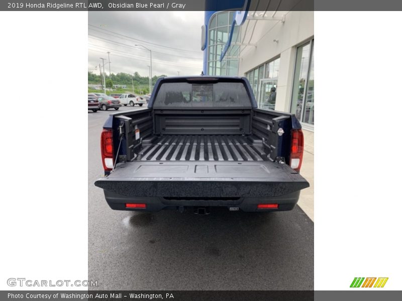 Obsidian Blue Pearl / Gray 2019 Honda Ridgeline RTL AWD