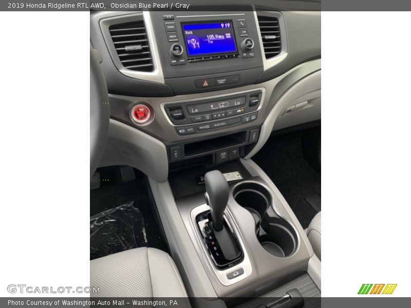 Obsidian Blue Pearl / Gray 2019 Honda Ridgeline RTL AWD