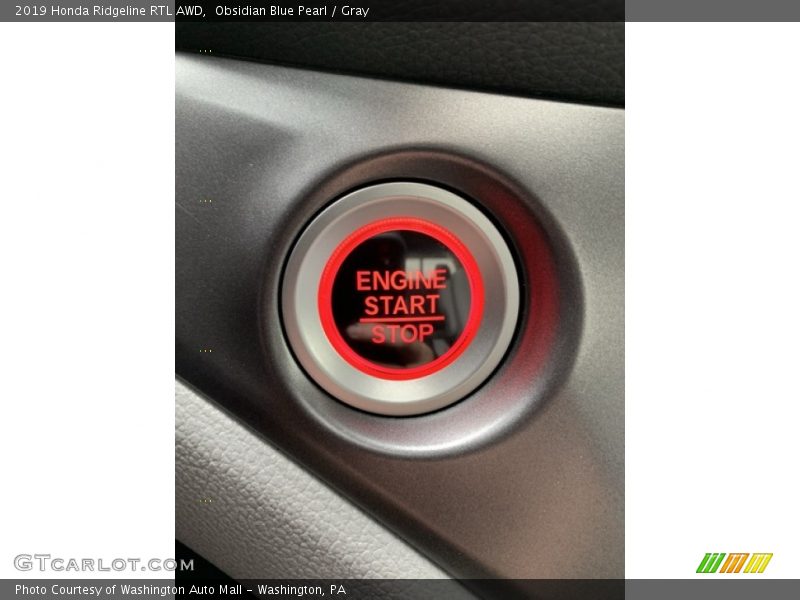 Obsidian Blue Pearl / Gray 2019 Honda Ridgeline RTL AWD