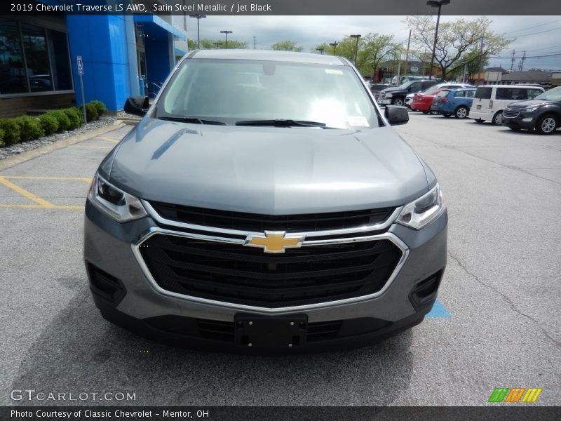 Satin Steel Metallic / Jet Black 2019 Chevrolet Traverse LS AWD